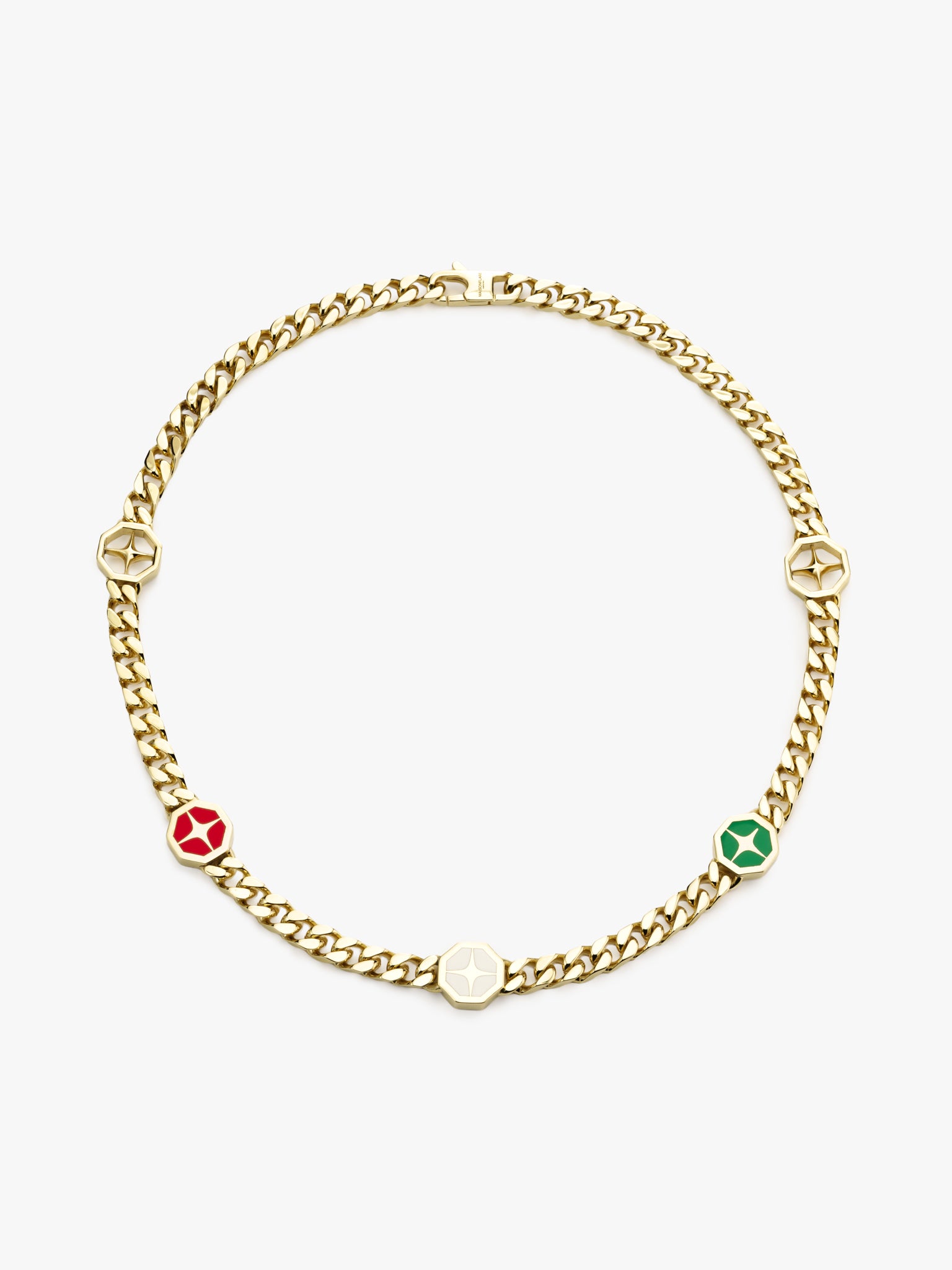ITALY FLAG DOUBLEFACE NECKLACE