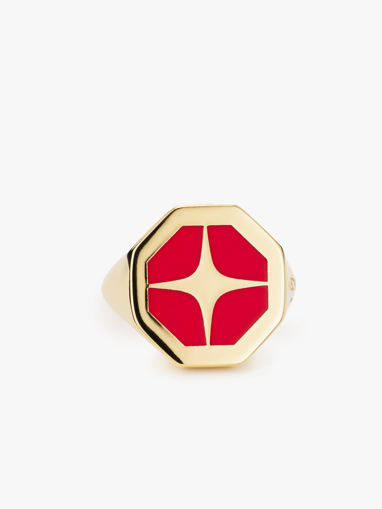 ICON ENAMEL OCTAGON SIGNET RING