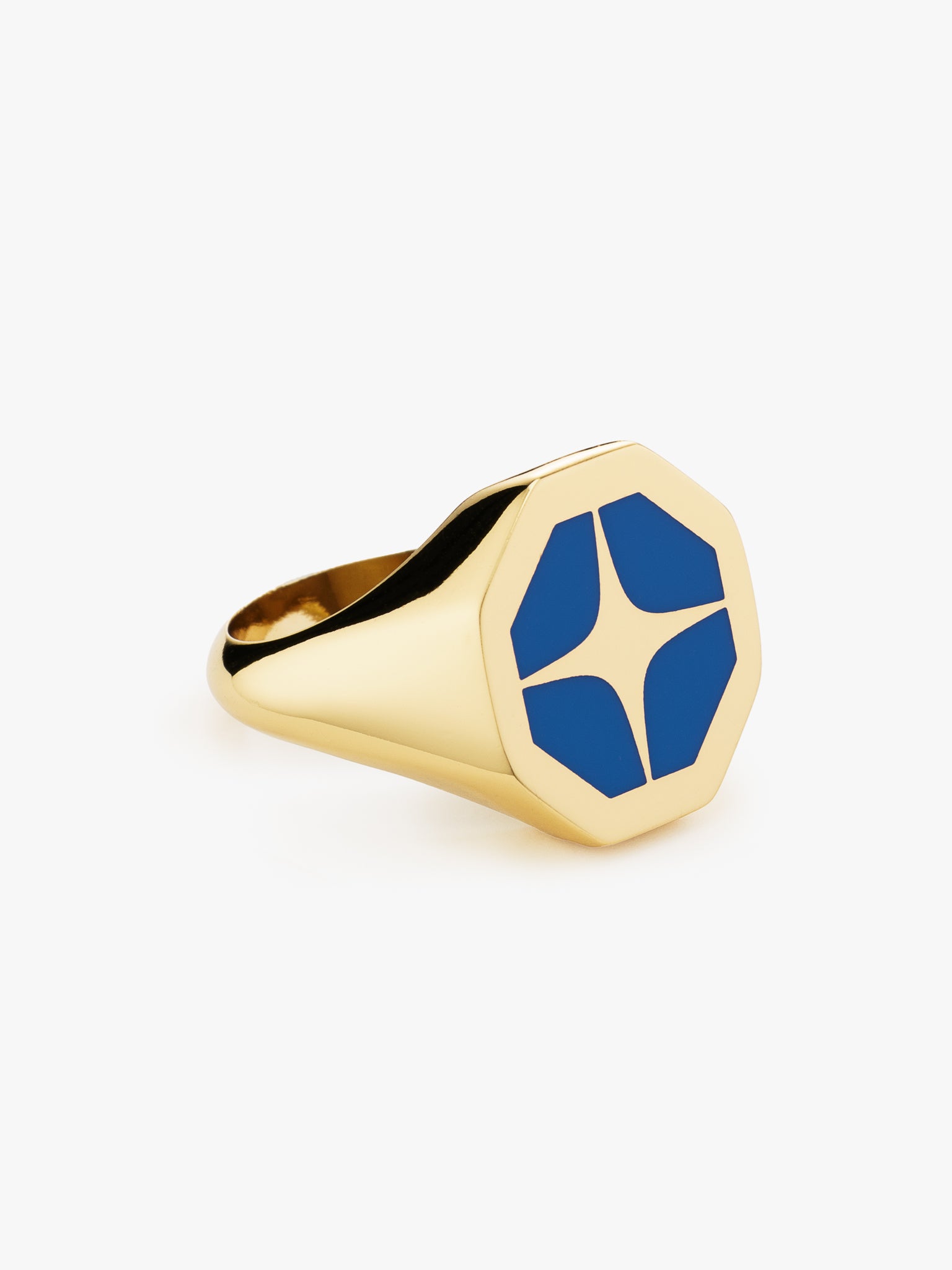ICON ENAMEL OCTAGON SIGNET RING