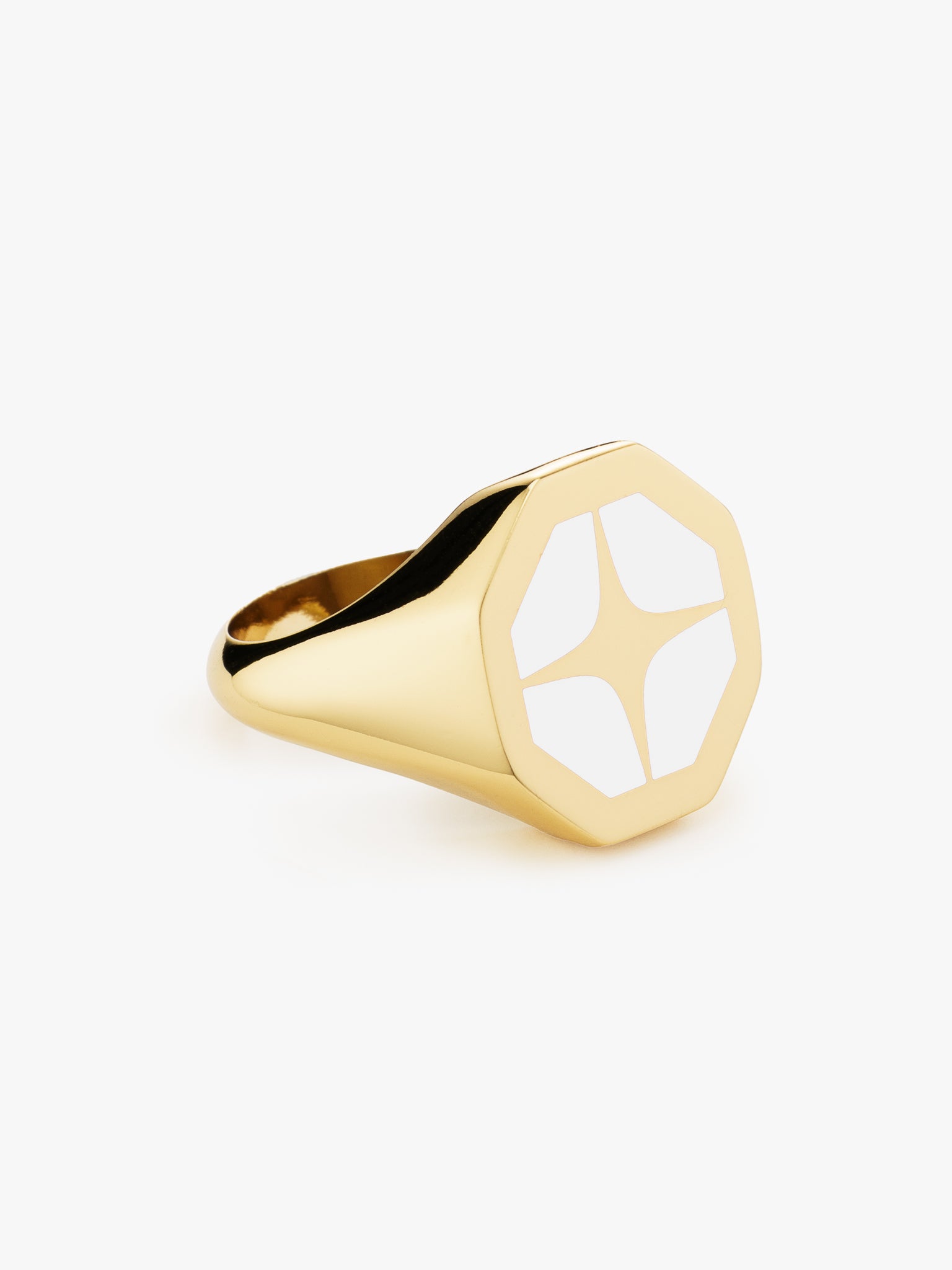 ICON ENAMEL OCTAGON SIGNET RING