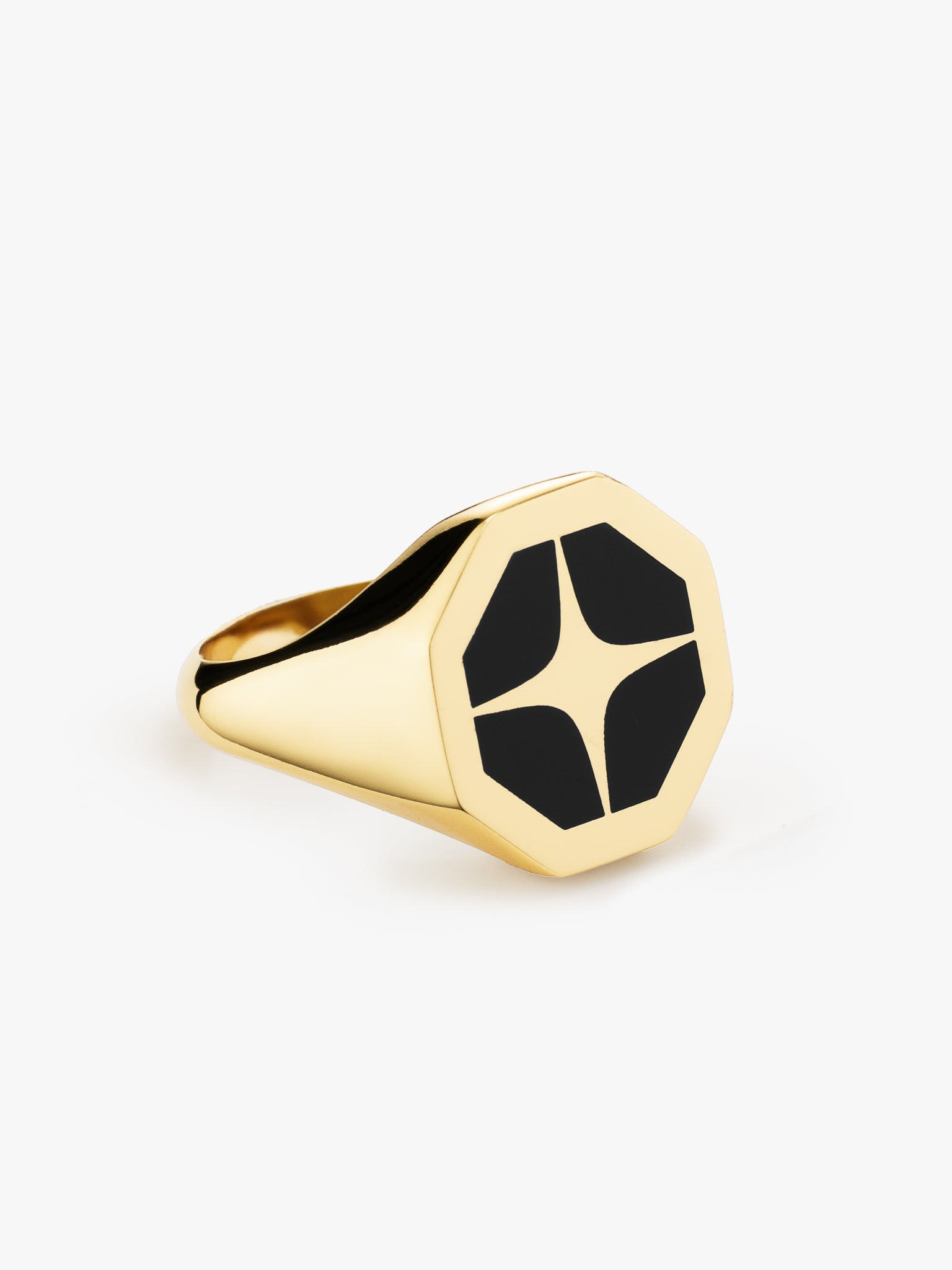 ICON ENAMEL OCTAGON SIGNET RING