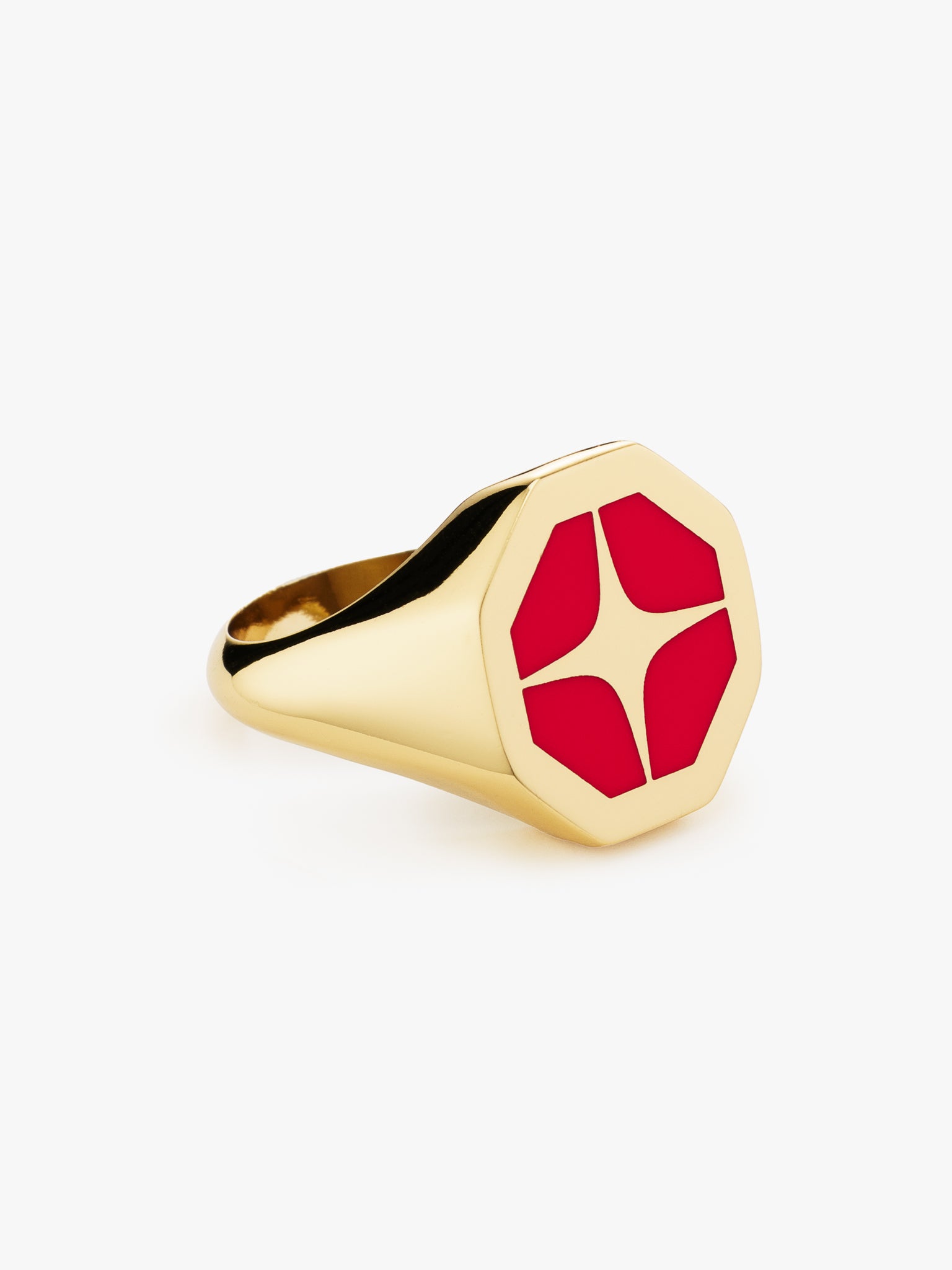 ICON ENAMEL OCTAGON SIGNET RING