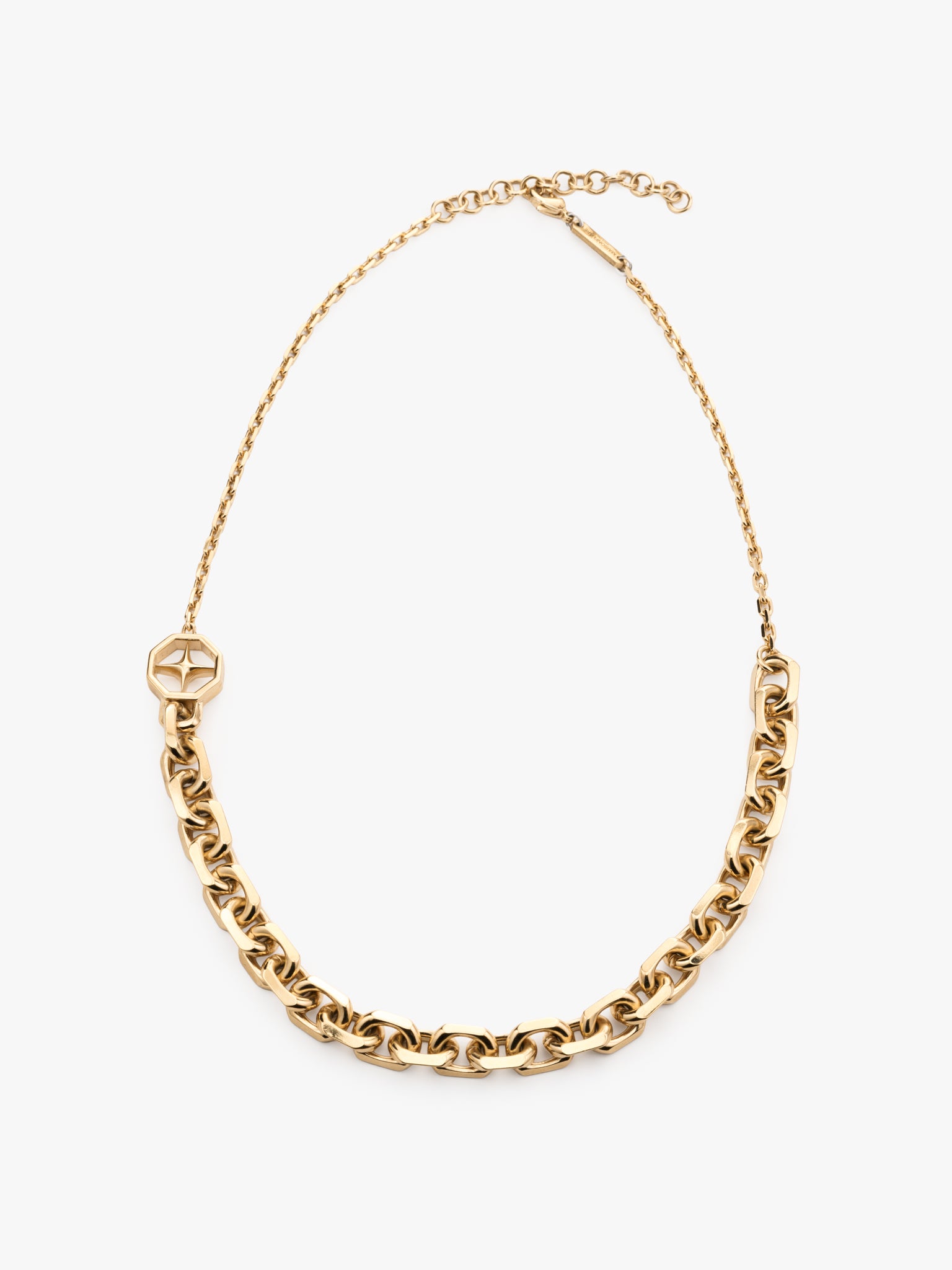 ICON DOUBLE CHAIN OCTAGON NECKLACE
