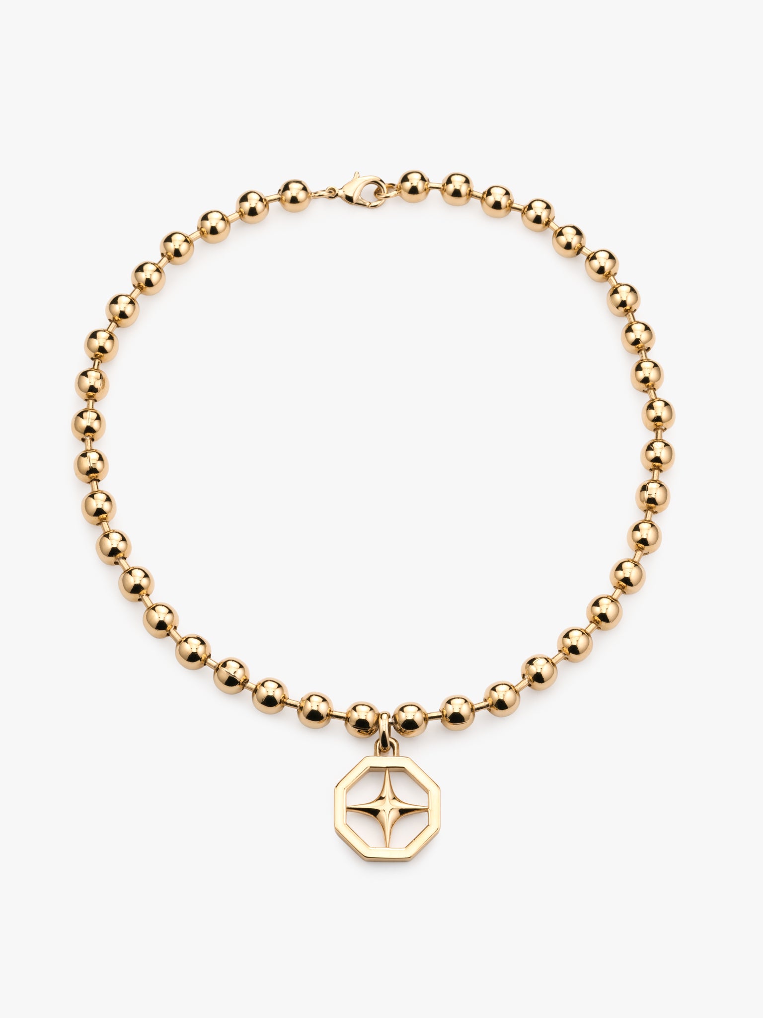 ICON LES BALLS OCTAGON PENDANT NECKLACE