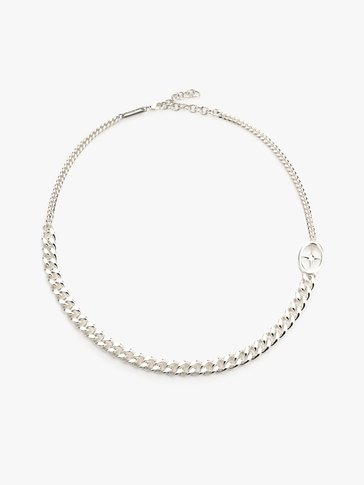 ICON DOUBLE CHAIN OVAL NECKLACE