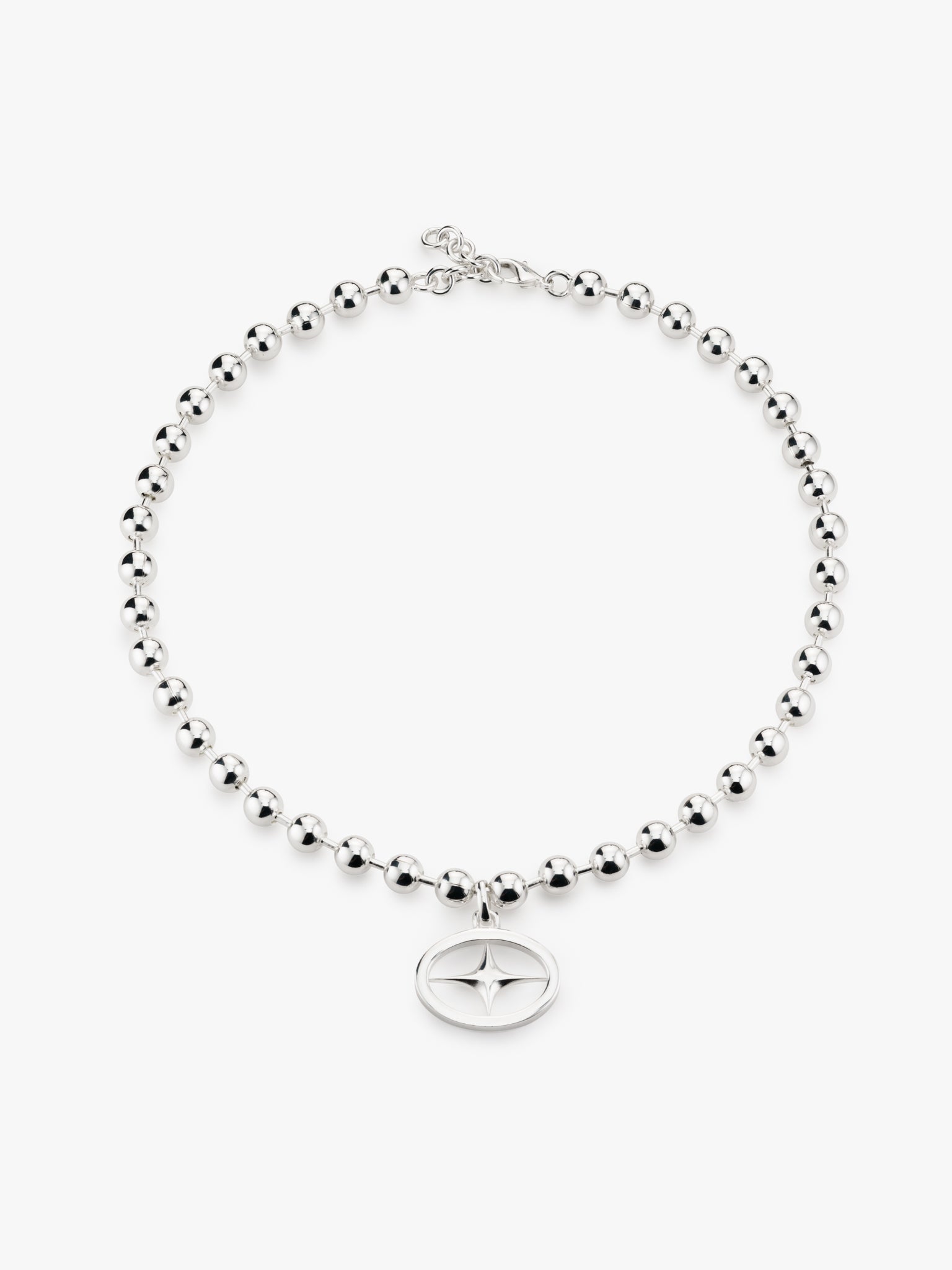 ICON LES BALLS OVAL PENDANT NECKLACE